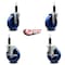 Service Caster 5'' Solid Poly Wheel Swivel 1'' Expanding Stem Caster Set 2 Brakes, 4PK SCC-EX20S514-SPUS-2-TLB-2-1 - alternate 3